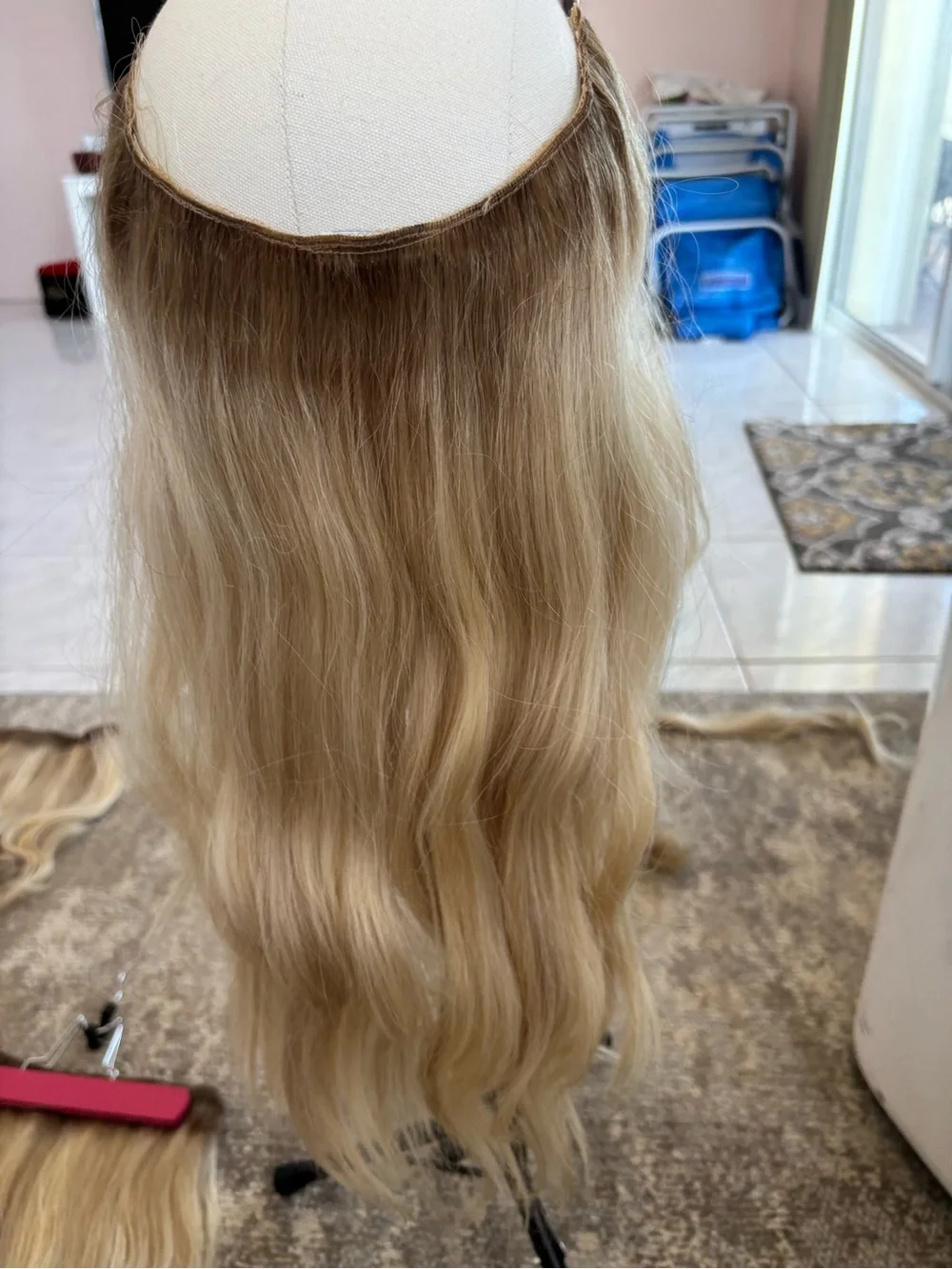 18/20” Seamless Blonde Halo for Volume and Coverage